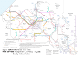 Regular train network Belgium and Luxembourg Saturday and Sunday