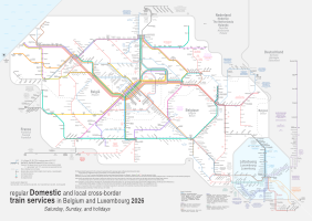 Regular train network Belgium and Luxembourg Saturday and Sunday