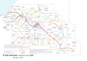 Supplementary train network Belgium Monday to Friday