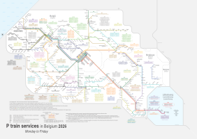 Supplementary train network Belgium Monday to Friday
