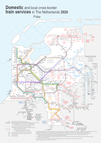 Domestic train network Netherlands Friday