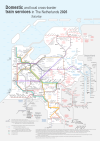 Domestic train network Netherlands Saturday
