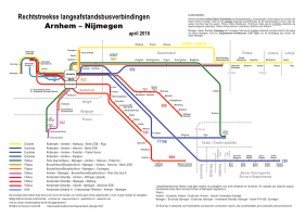 Arnhem–Nijmegen long-distance bus network map