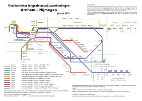Arnhem–Nijmegen long-distance bus network map
