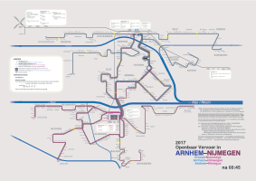 Arnhem–Nijmegen night public transport network map