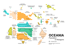 Oceania: Population in Hexagons